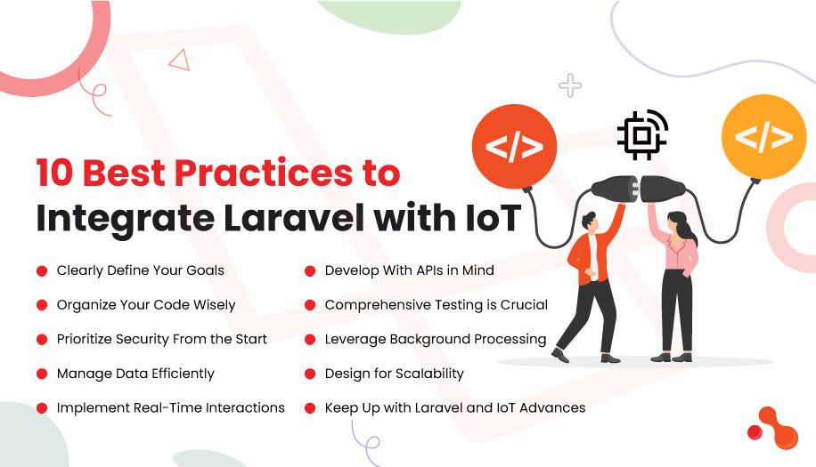 What are some best practices for implementing IoT in a Laravel project?