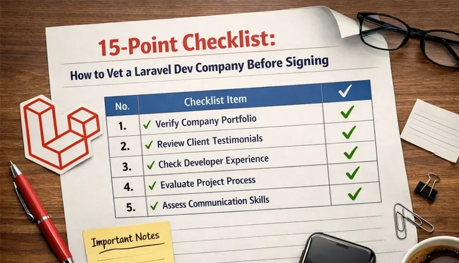 15-Point Checklist: How to Vet a Laravel Dev Company Before Signing