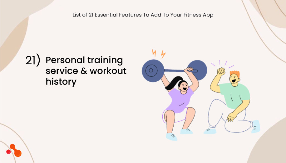Personal training service and workout history