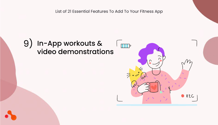 In-App workouts and video demonstrations
