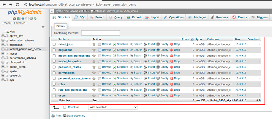 after laravel permission migration