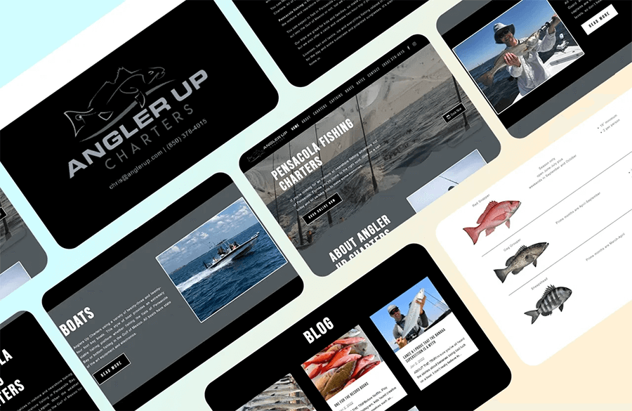 Angler Up - Custom Fishing Charter Website Development