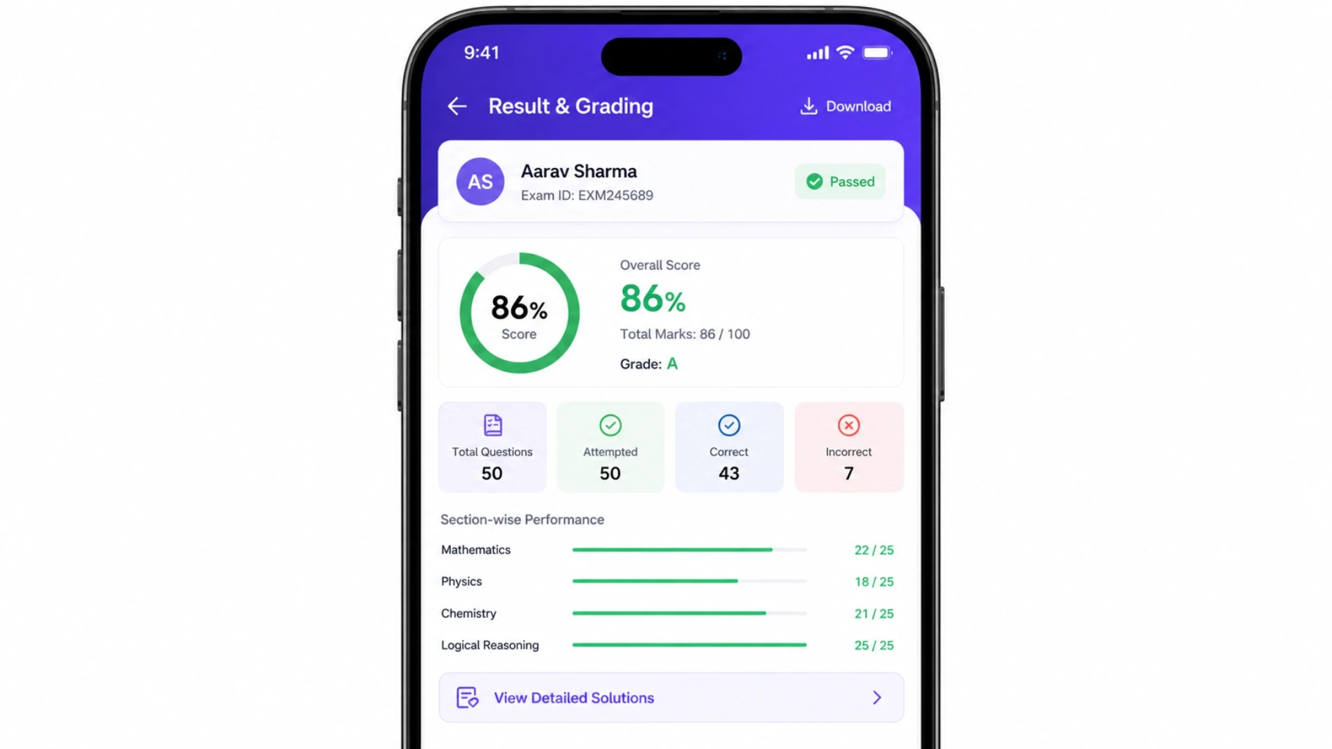 Automated grading: objective scoring and AI evaluation