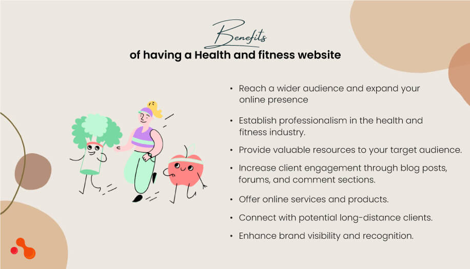 Benefits of having a Health and fitness website