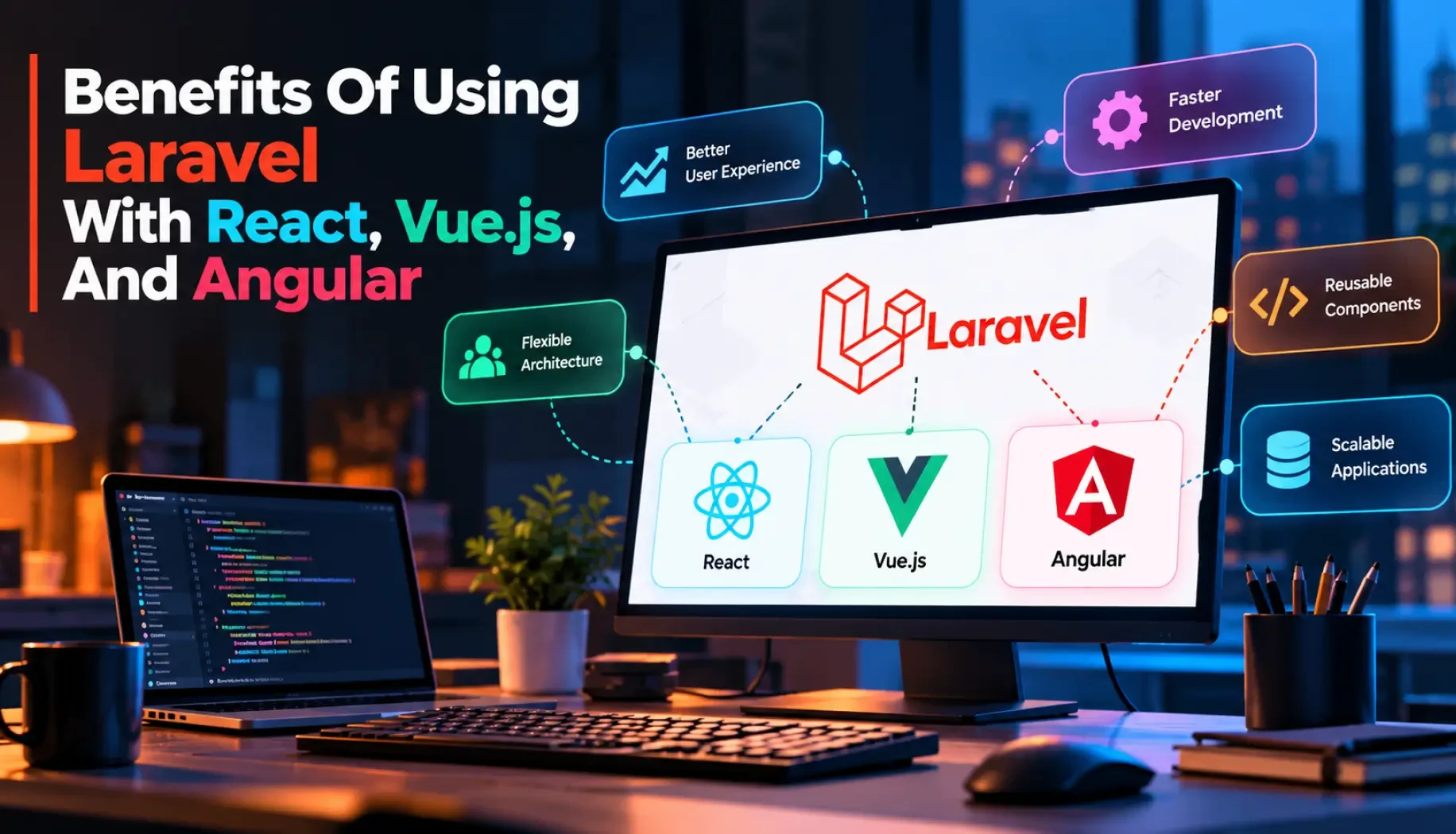 Benefits Of Using Laravel With React, Vue.js, And Angular