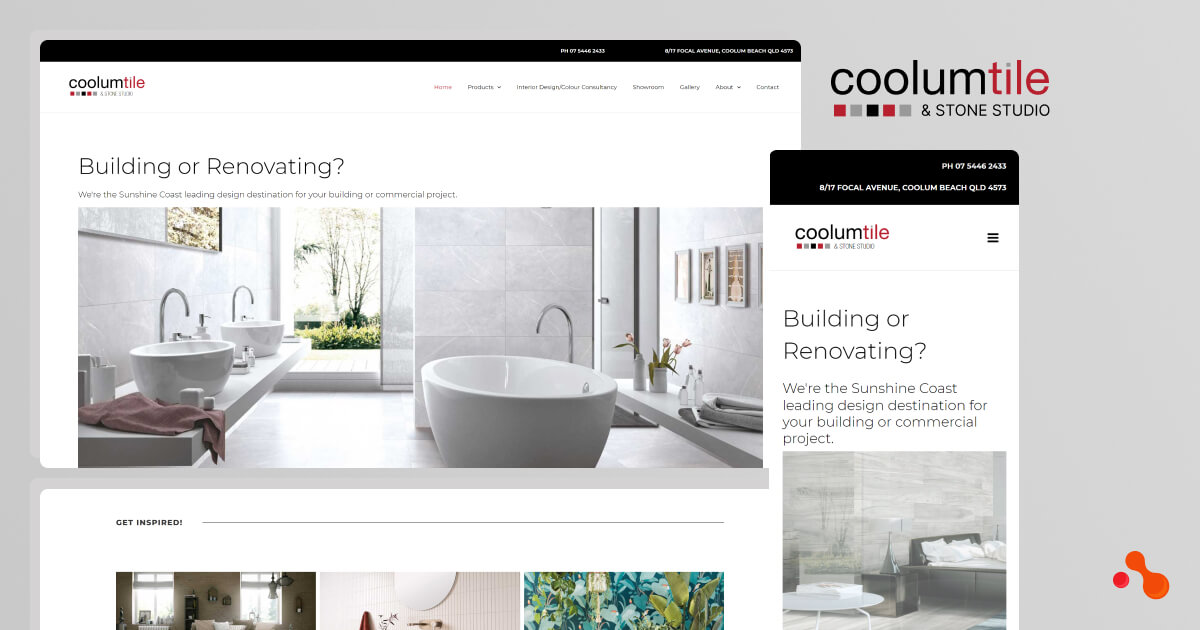 Coolum Tile & Stone Studio - Custom Website Development for Home Renovation in Australia