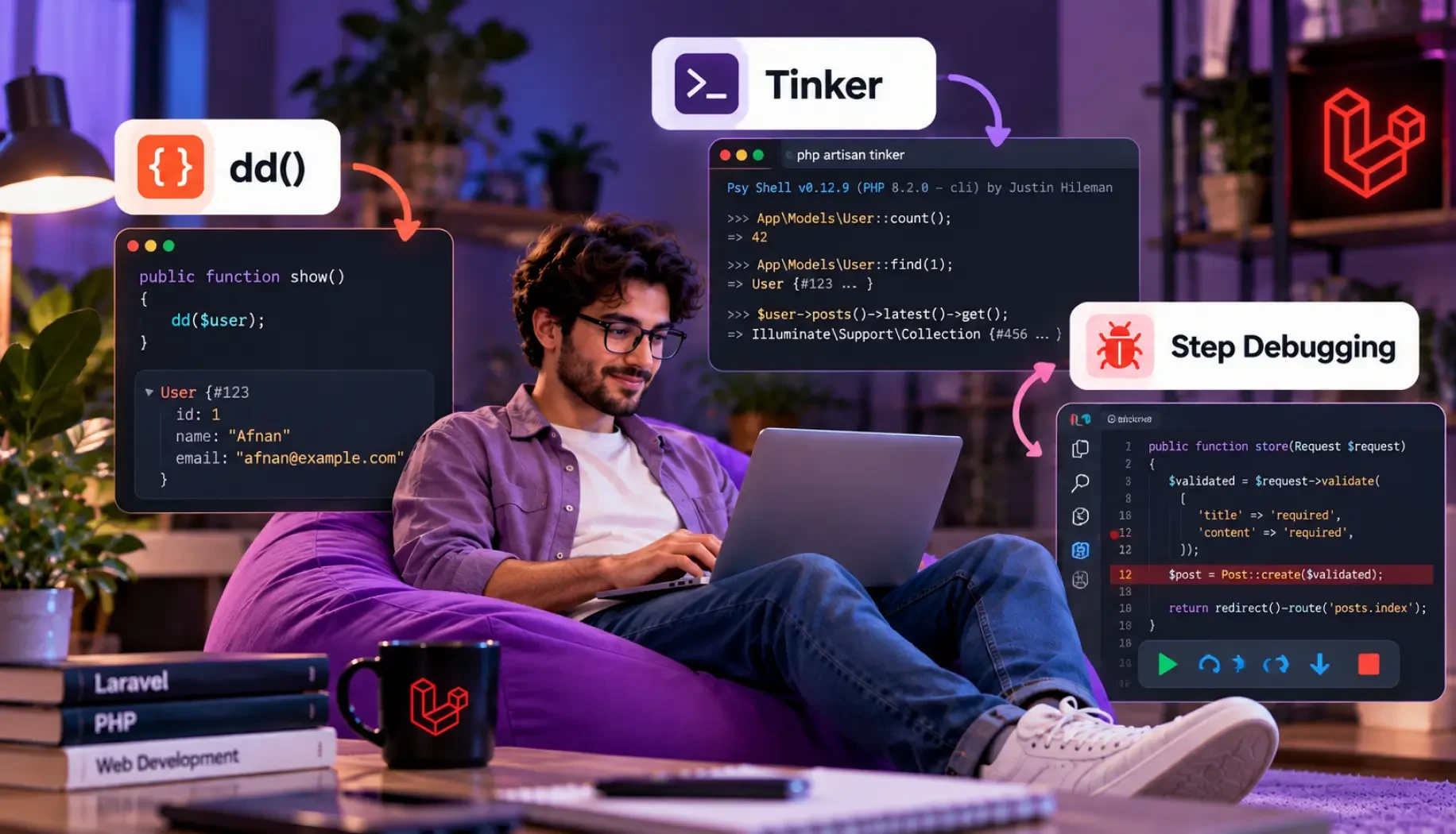 dd(), Tinker, and Step Debugging