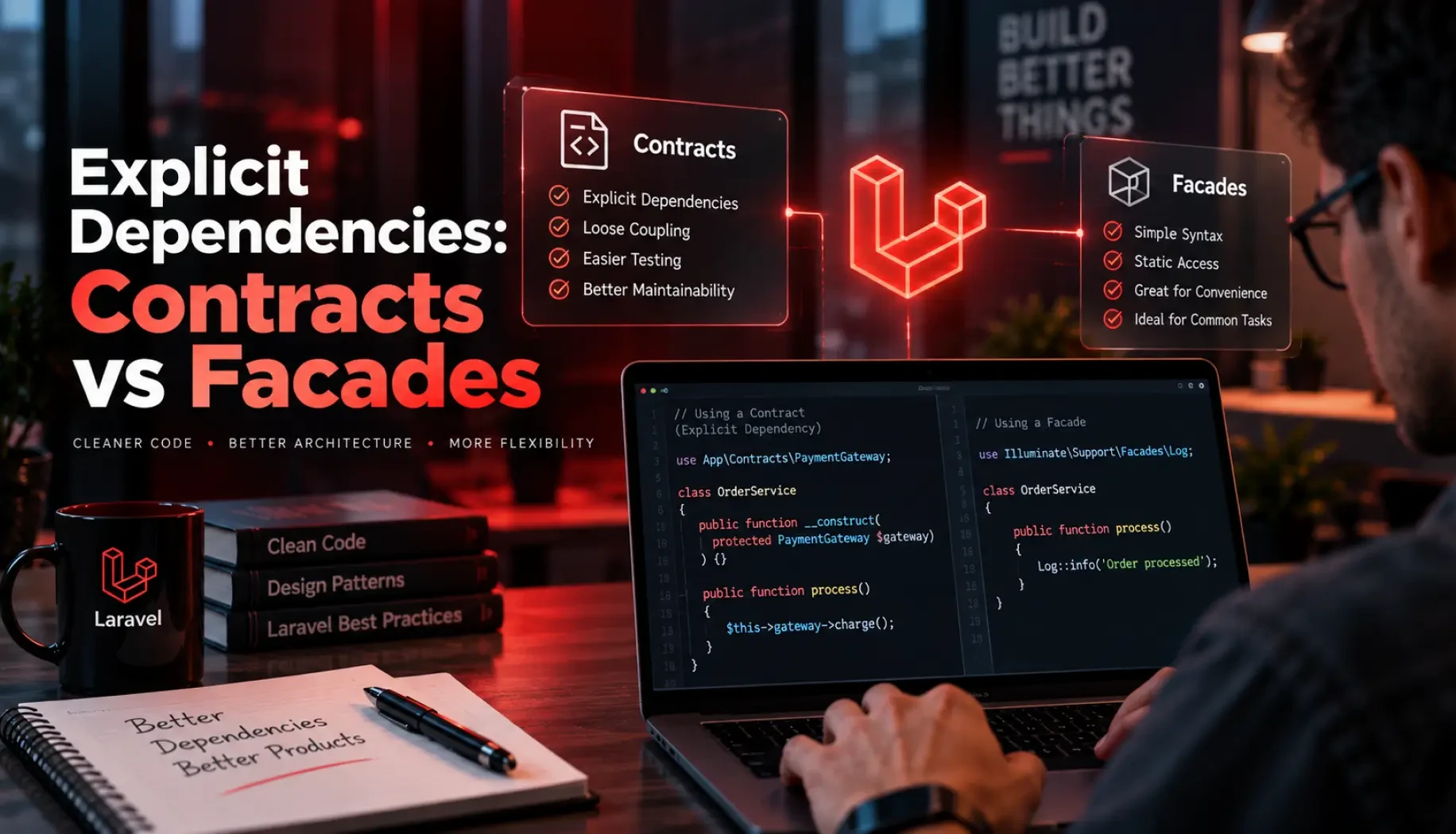 Explicit Dependencies: Contracts vs Facades