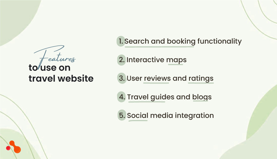 Features to use on travel website