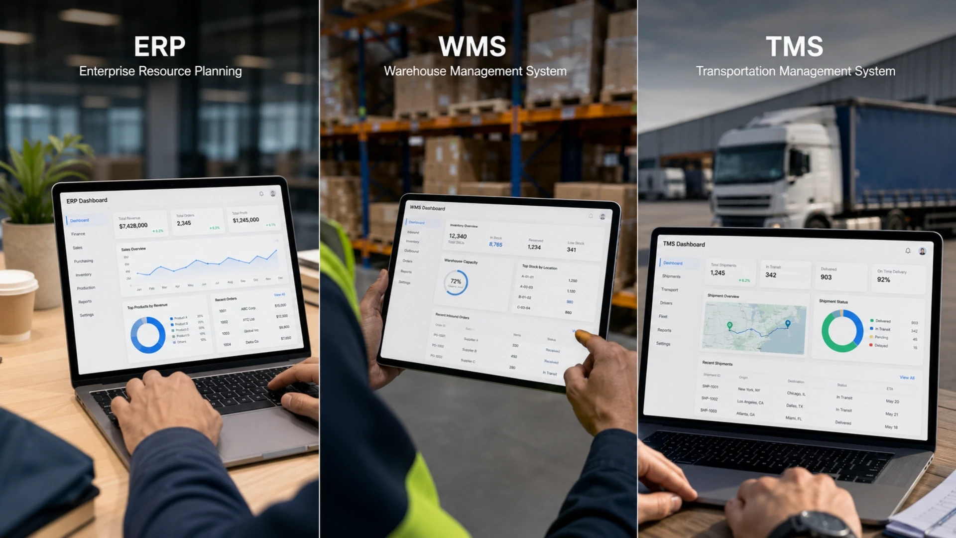 How a planning platform connects to ERP, WMS, and TMS