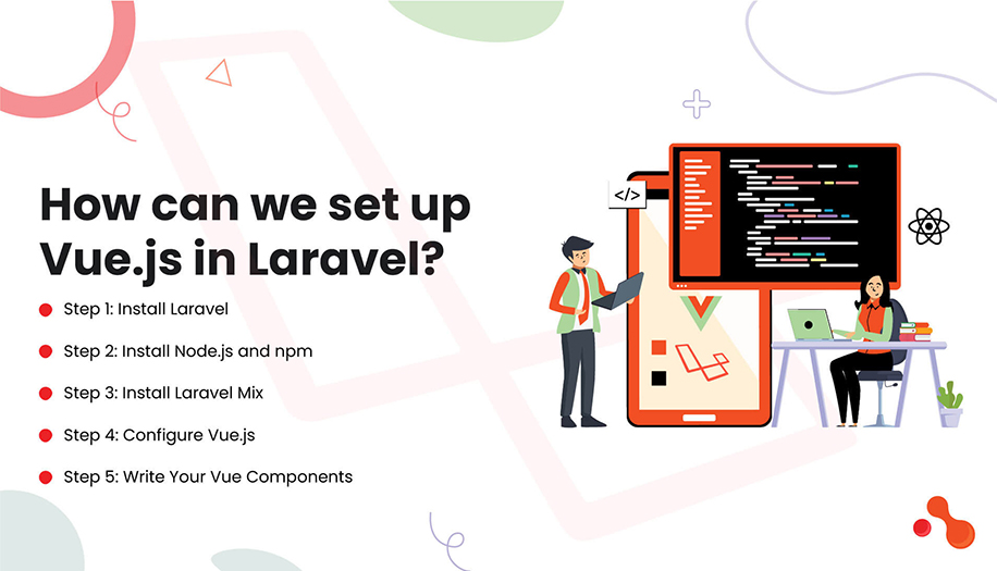 How does Laravel integrate with other technologies, such as Vue.js and React?