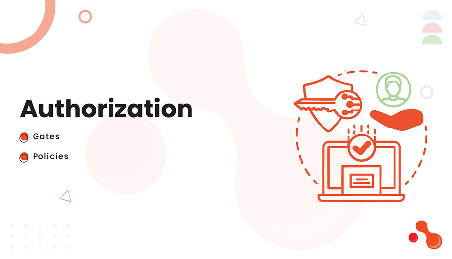 How does Laravel handle authentication and authorization by default?
