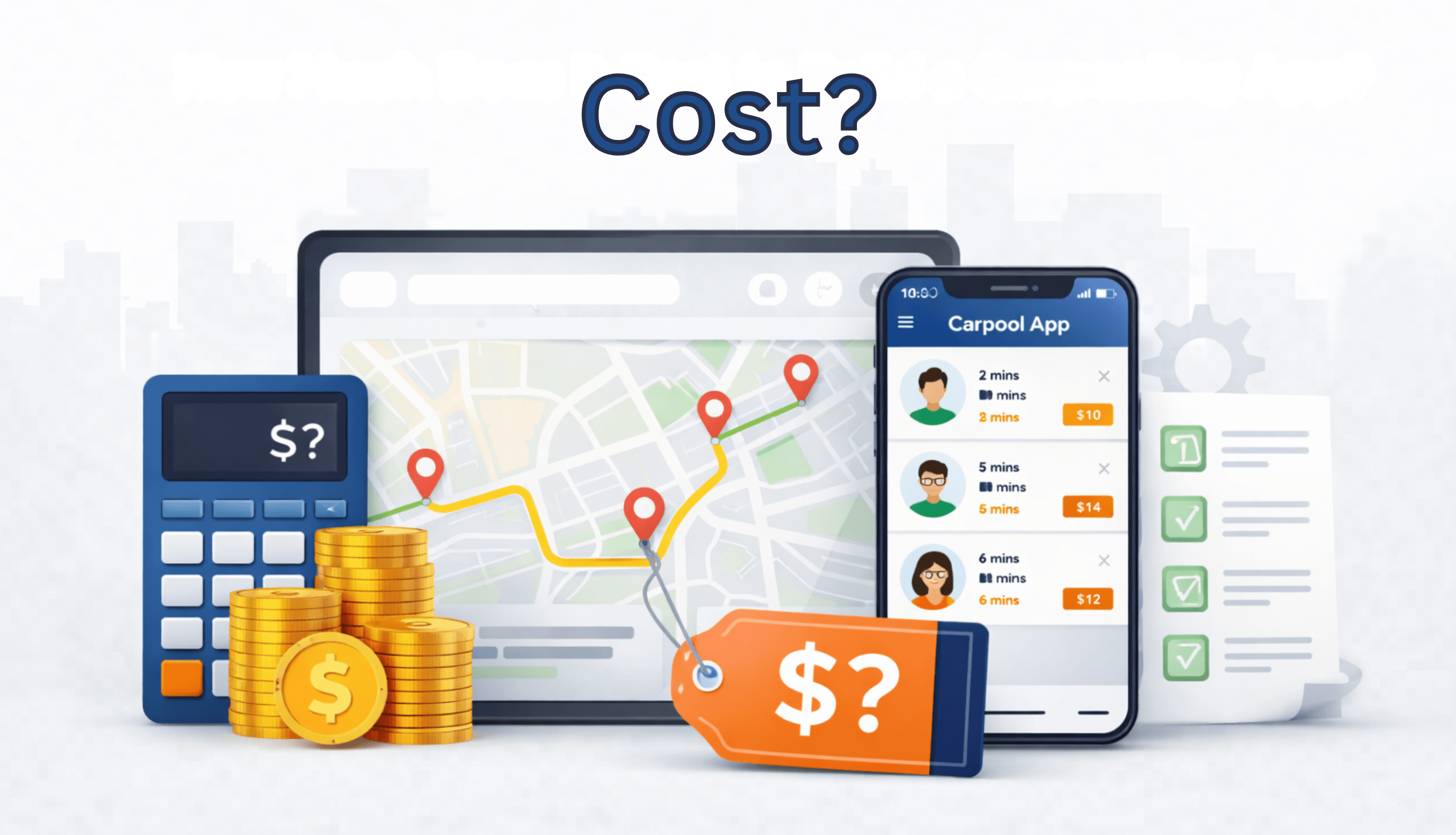 How Much Does It Cost to Build a Carpooling App