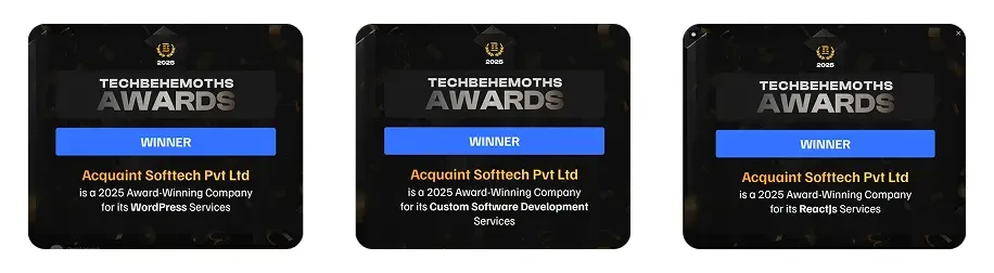 multi-service awards recognition of acquaint softtech