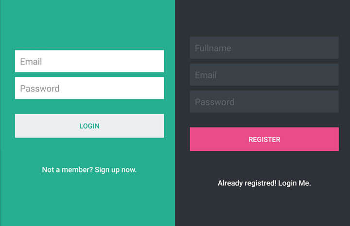 login register manegement