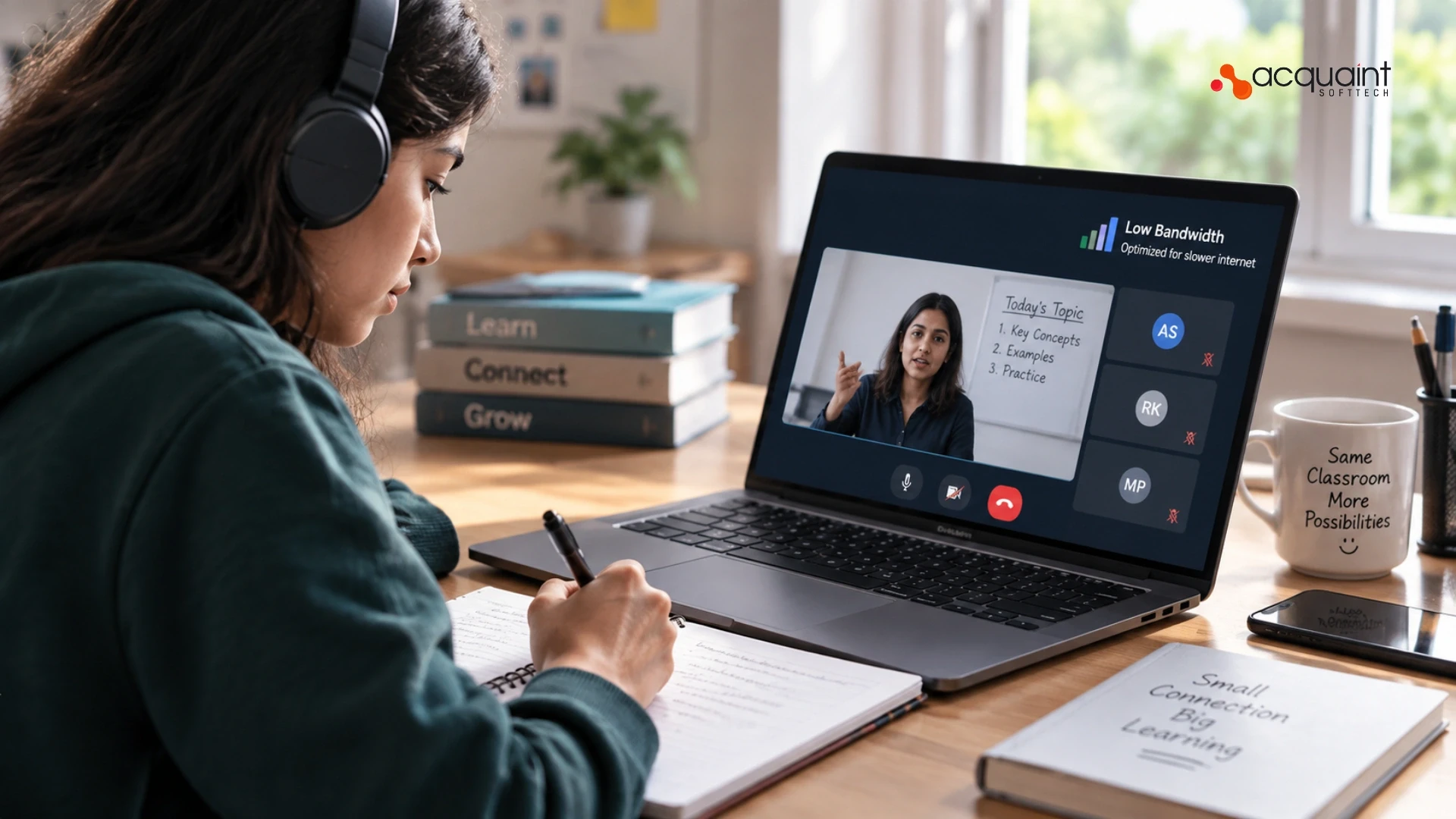 Low-Bandwidth Virtual Classroom: Optimizing Video and Interaction for Slow Internet
