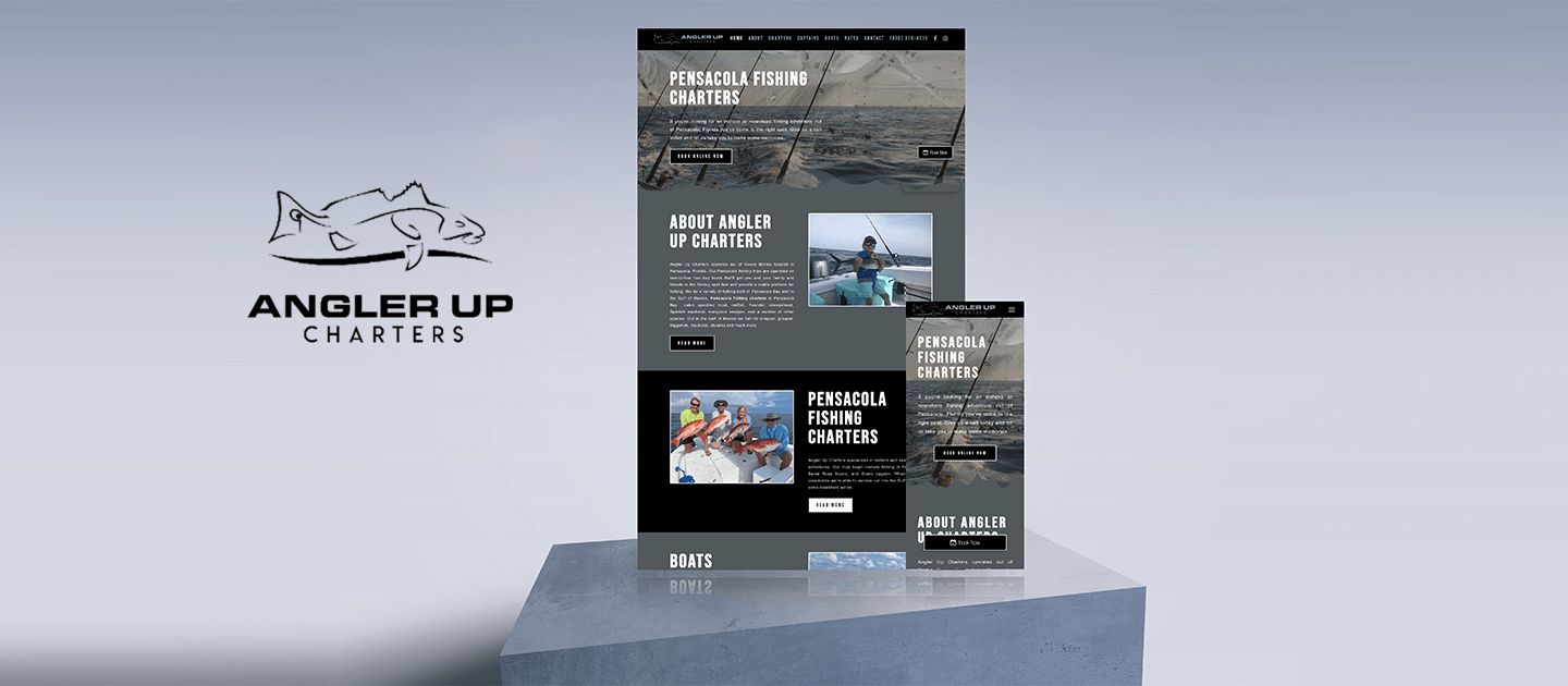 Angler Up - Custom Fishing Charter Website Development