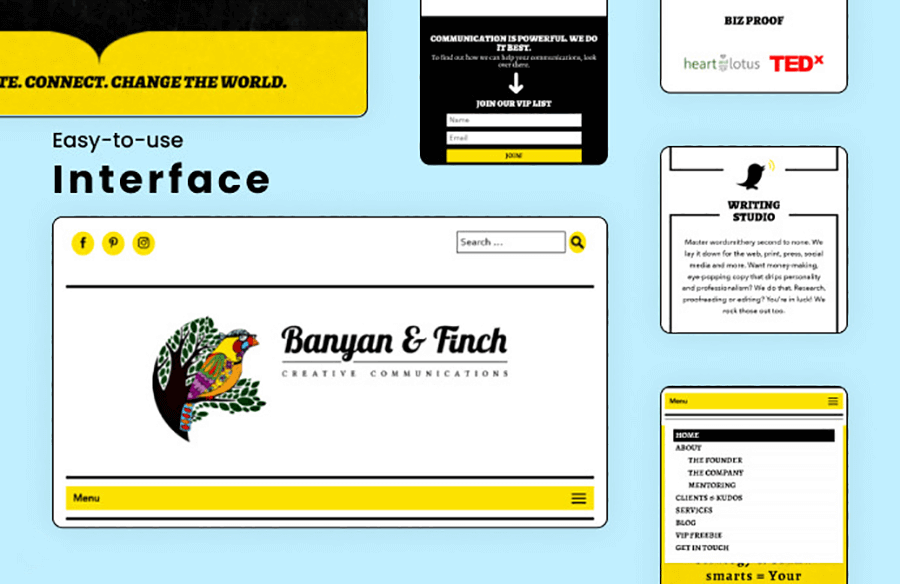 Banyan & Finch – Custom Web Design solution for branding & Marketing Agency in Canada