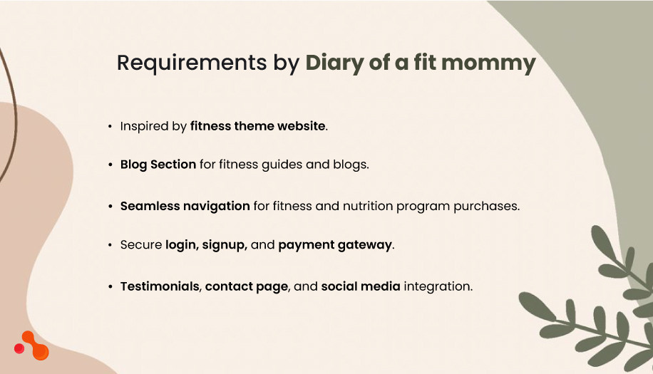Requirements by Diary of a fit mommy