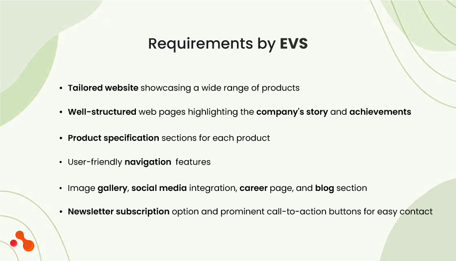Requirements by EVS