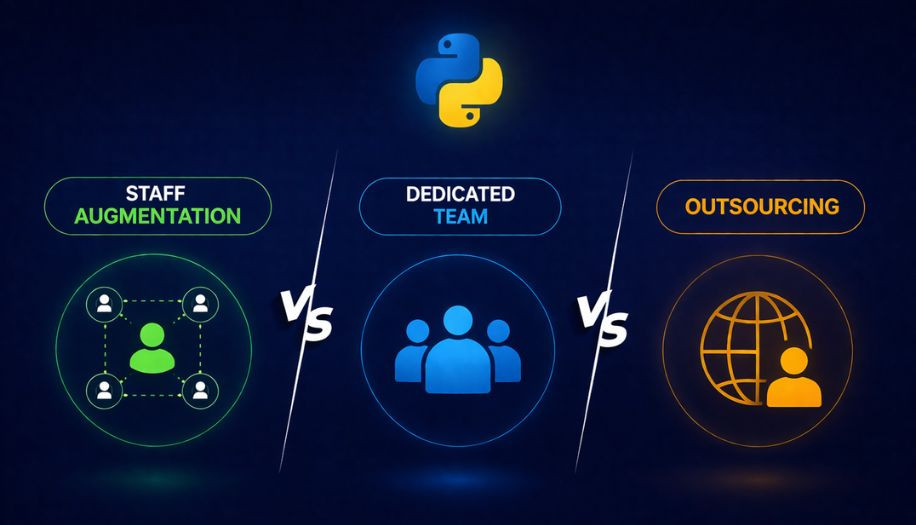staff augmentation vs dedicated team vs outsourcing