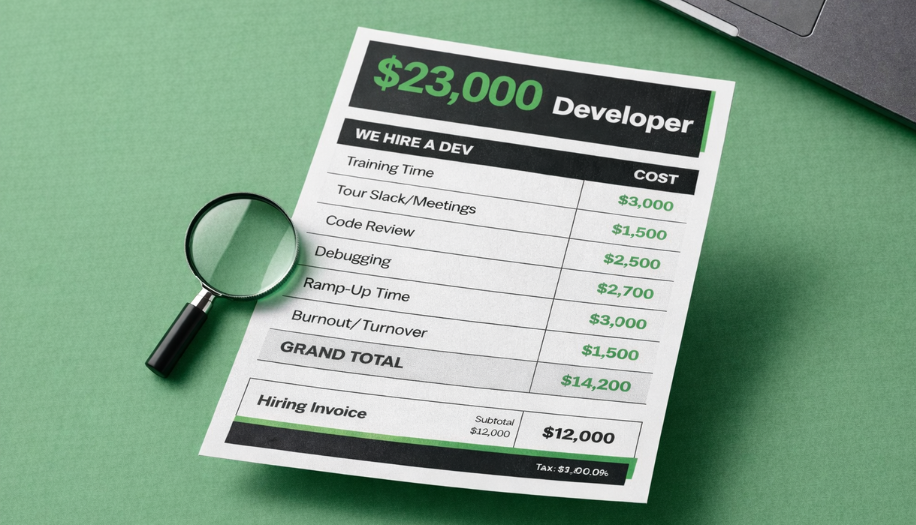 The $23,000 Developer: Every Hidden Cost Your $12,000 Hiring Invoice Is Missing