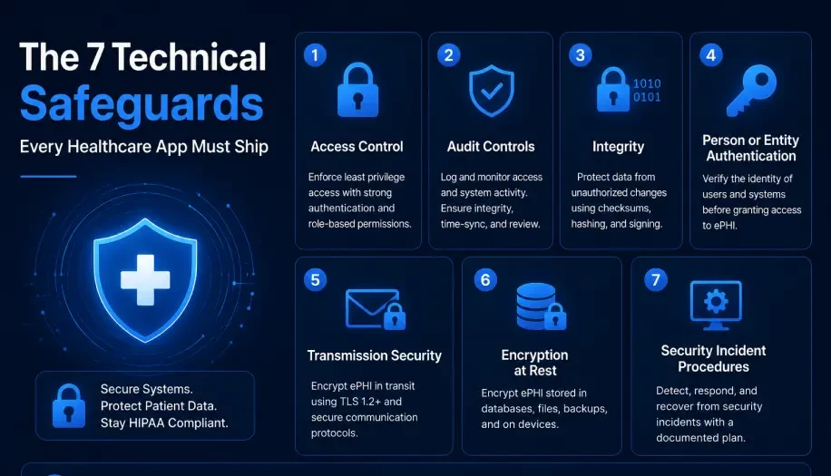 The 7 Technical Safeguards Every Healthcare App Must Ship