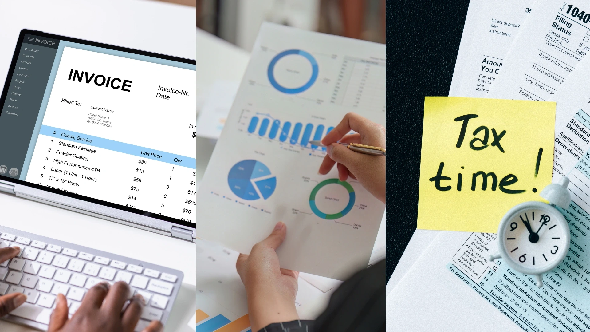 Invoicing, Ledger, and Tax