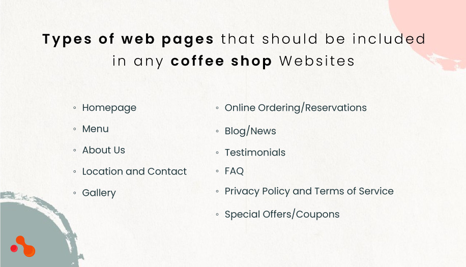Types of Web Pages That Should be Included in Any Coffee Shop Website