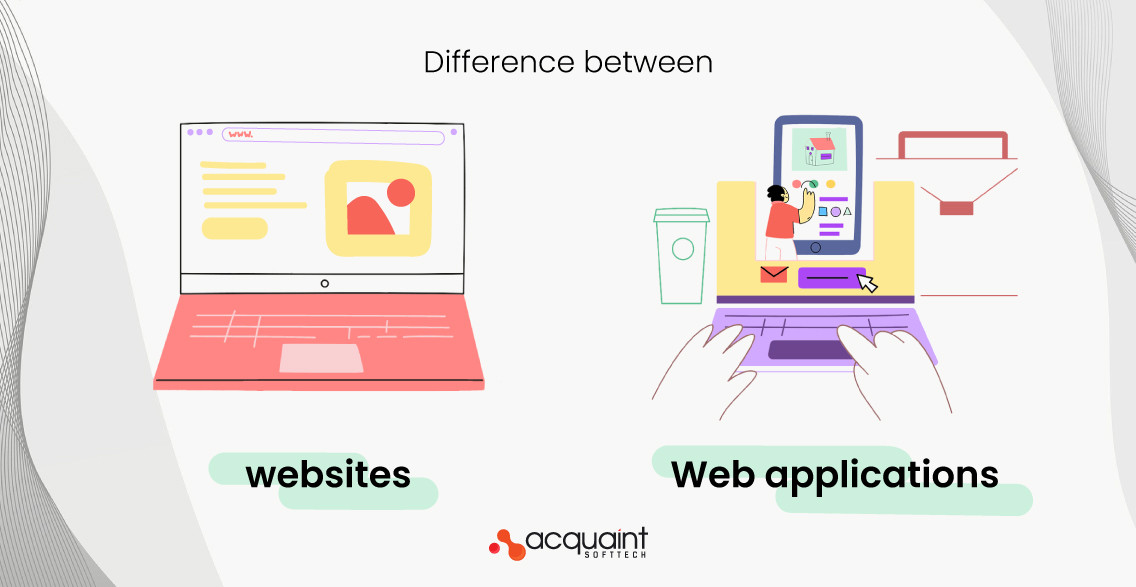 What is the difference between websites and web applications?