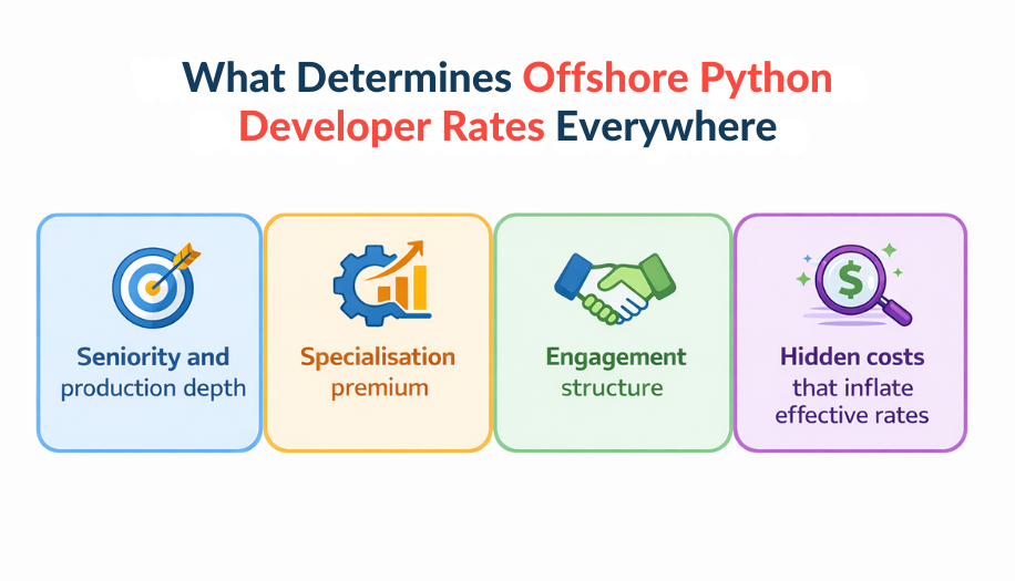 What Determines Offshore Python Developer Rates Everywhere
