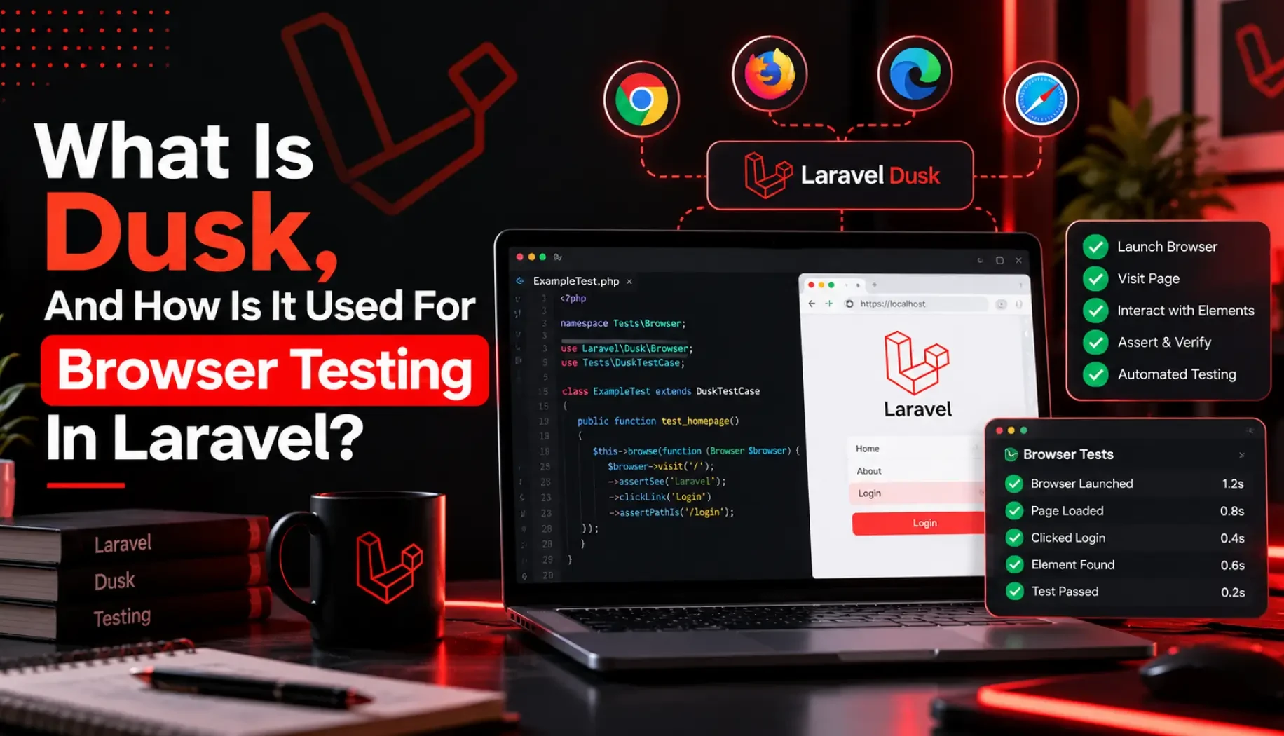 What Is Dusk, And How Is It Used For Browser Testing In Laravel?