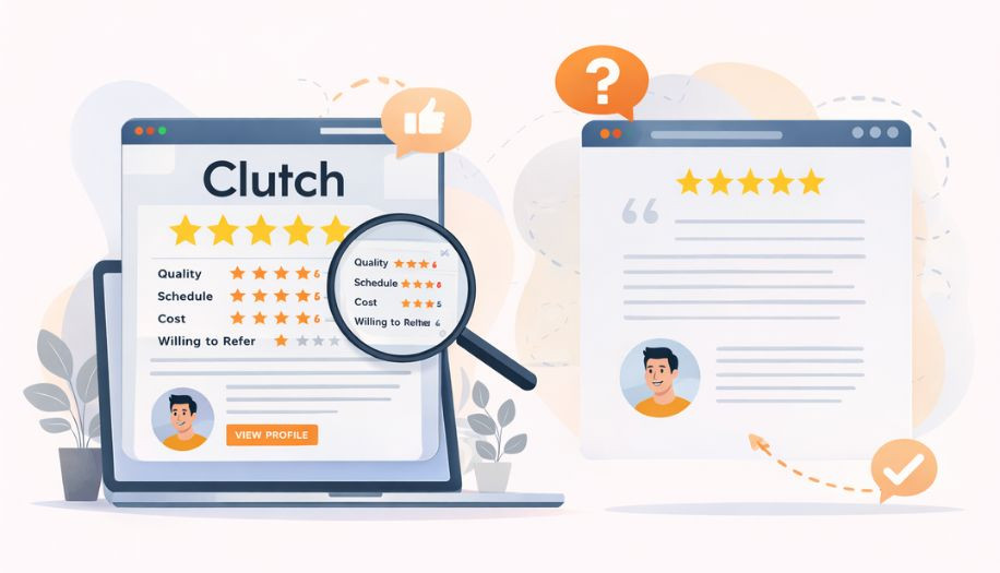 what makes clutch different from a website testimonial