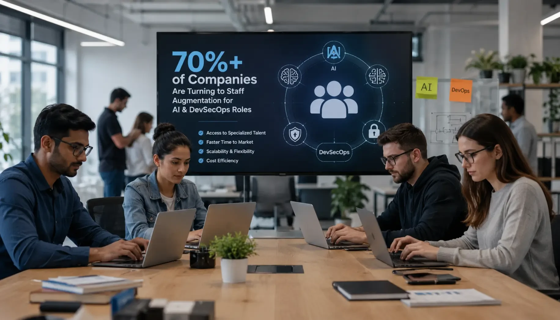 Why 70%+ of Companies Are Turning to Staff Augmentation for AI and DevSecOps Roles