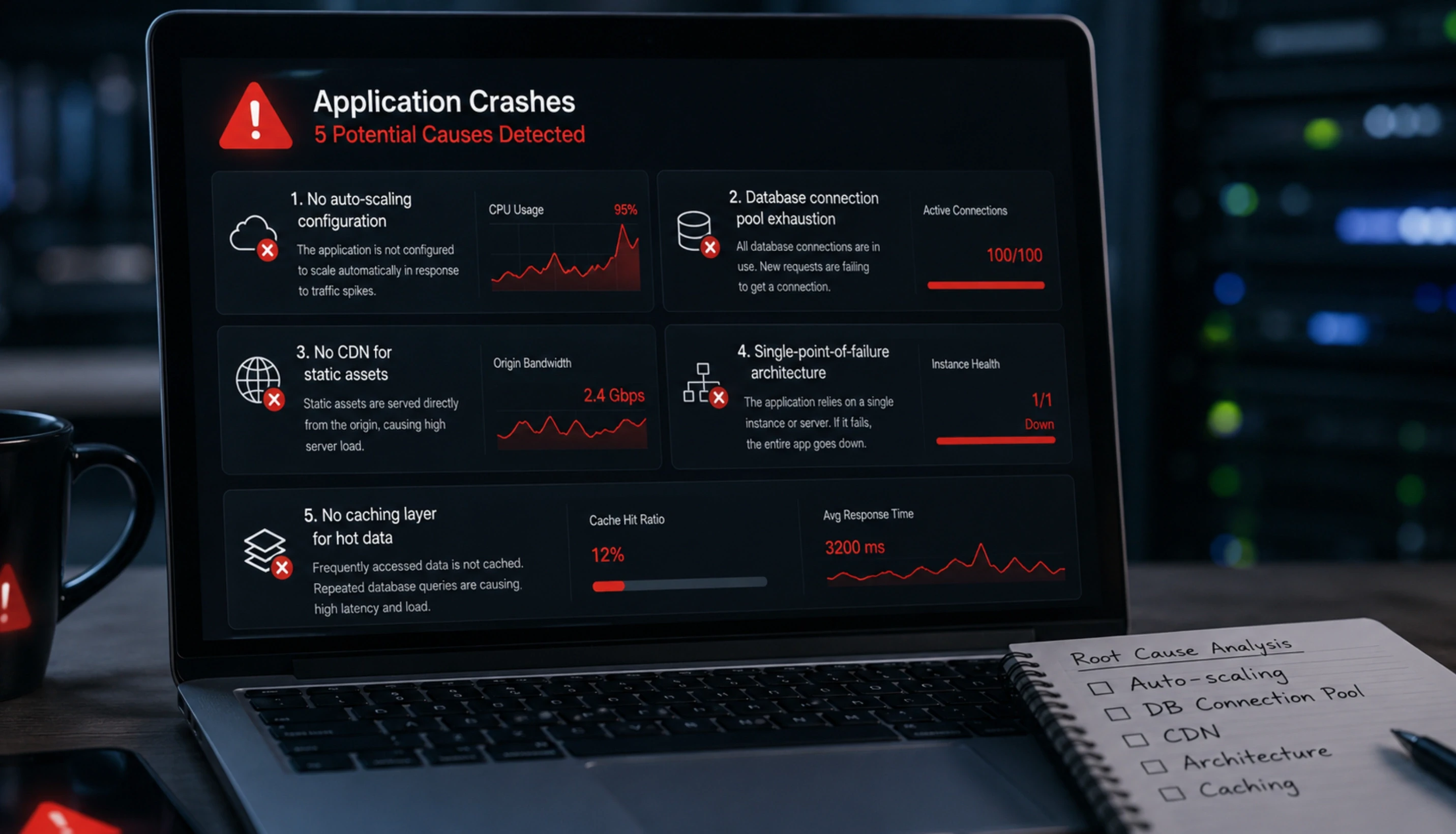 Why Apps Crash Under Traffic Spikes: The 5 Root Causes